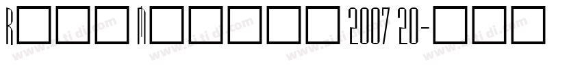 Real Madrid 2007 20字体转换